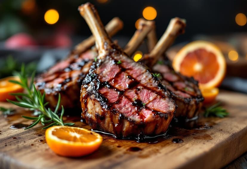 Citrus Marinated Rack of Lamb with Balsamic Glaze